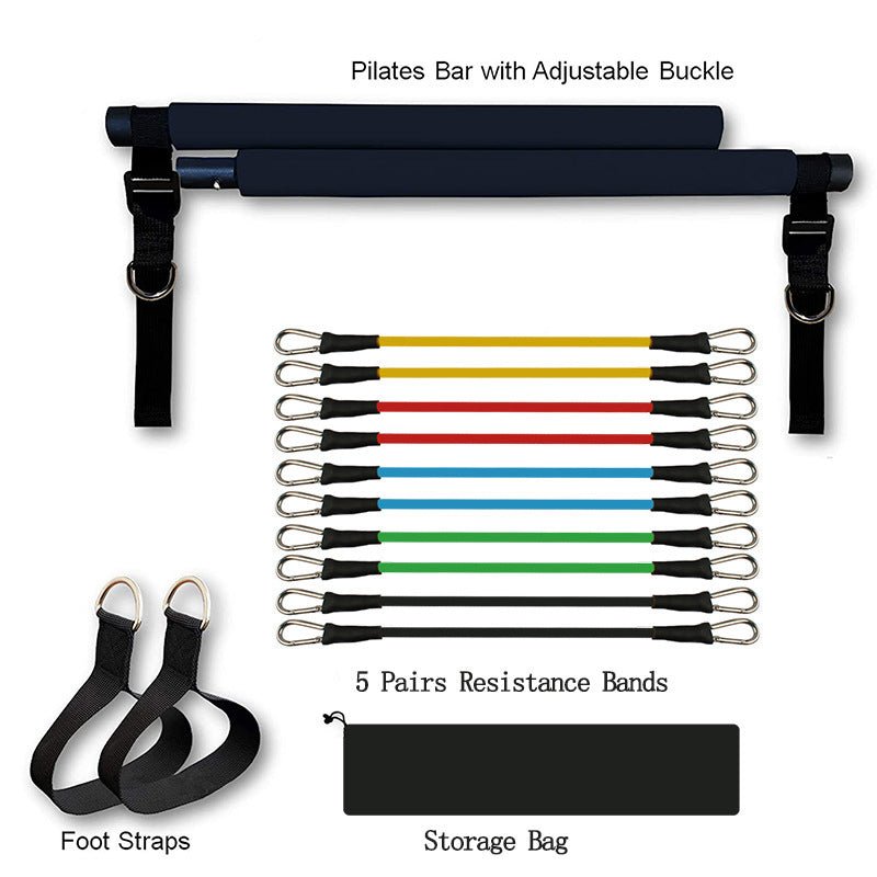 Fitness Yoga Pilates Bar Portable Gym Accessories Sport Elastic - My Store