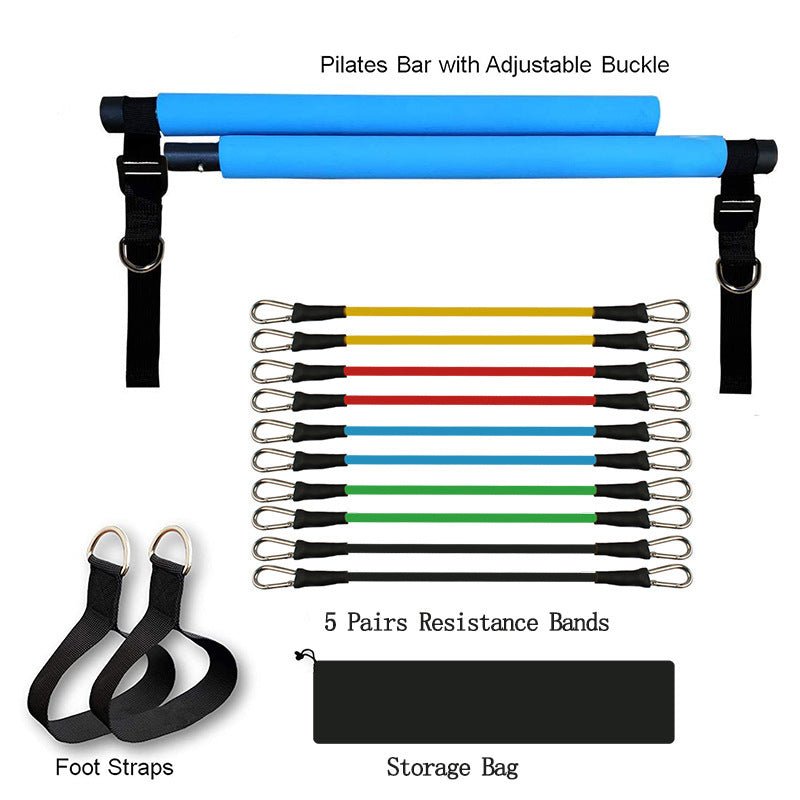 Fitness Yoga Pilates Bar Portable Gym Accessories Sport Elastic - My Store